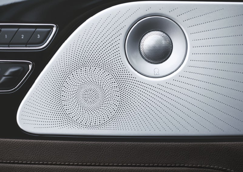 Two speakers of the available audio system are shown in a 2024 Lincoln Aviator® SUV | Lincoln Demo 4 in Wooster OH