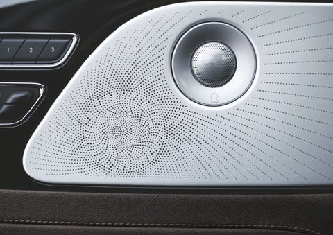 Two speakers of the available audio system are shown in a 2024 Lincoln Aviator® SUV | Lincoln Demo 4 in Derwood MD