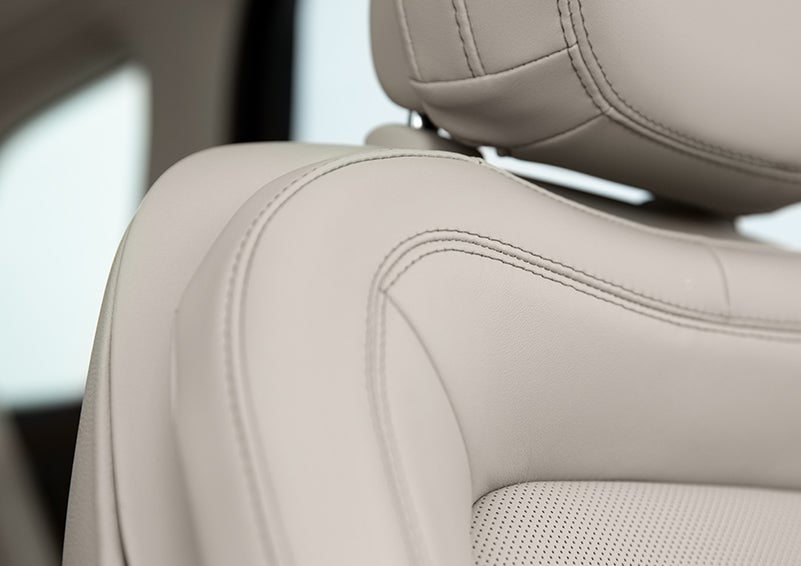 Fine craftsmanship is shown through a detailed image of front-seat stitching. | Lincoln Demo 4 in Wooster OH